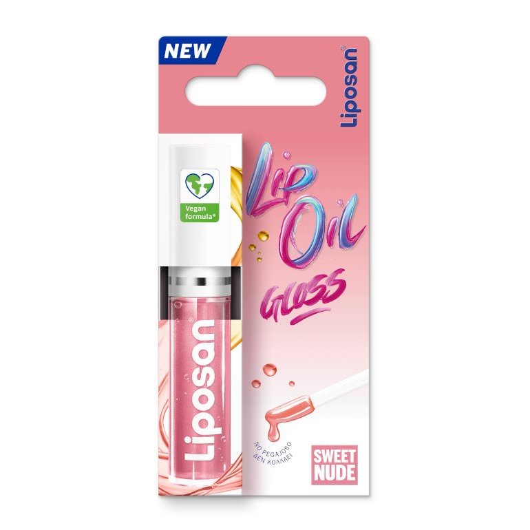 Liposan Lip Oil Gloss Sweet Nude Ελαιώδες Gloss Χειλιών για Λάμψη & Αίσθηση Όγκου στα Χείλη 5.5ml