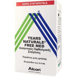 Alcon Tears Naturale Free Med Οφθαλμικές Σταγόνες σε Περιέκτες μιας Χρήσης, για την Ανακούφιση από την Ξηροφθαλμία 30×0.4 ml