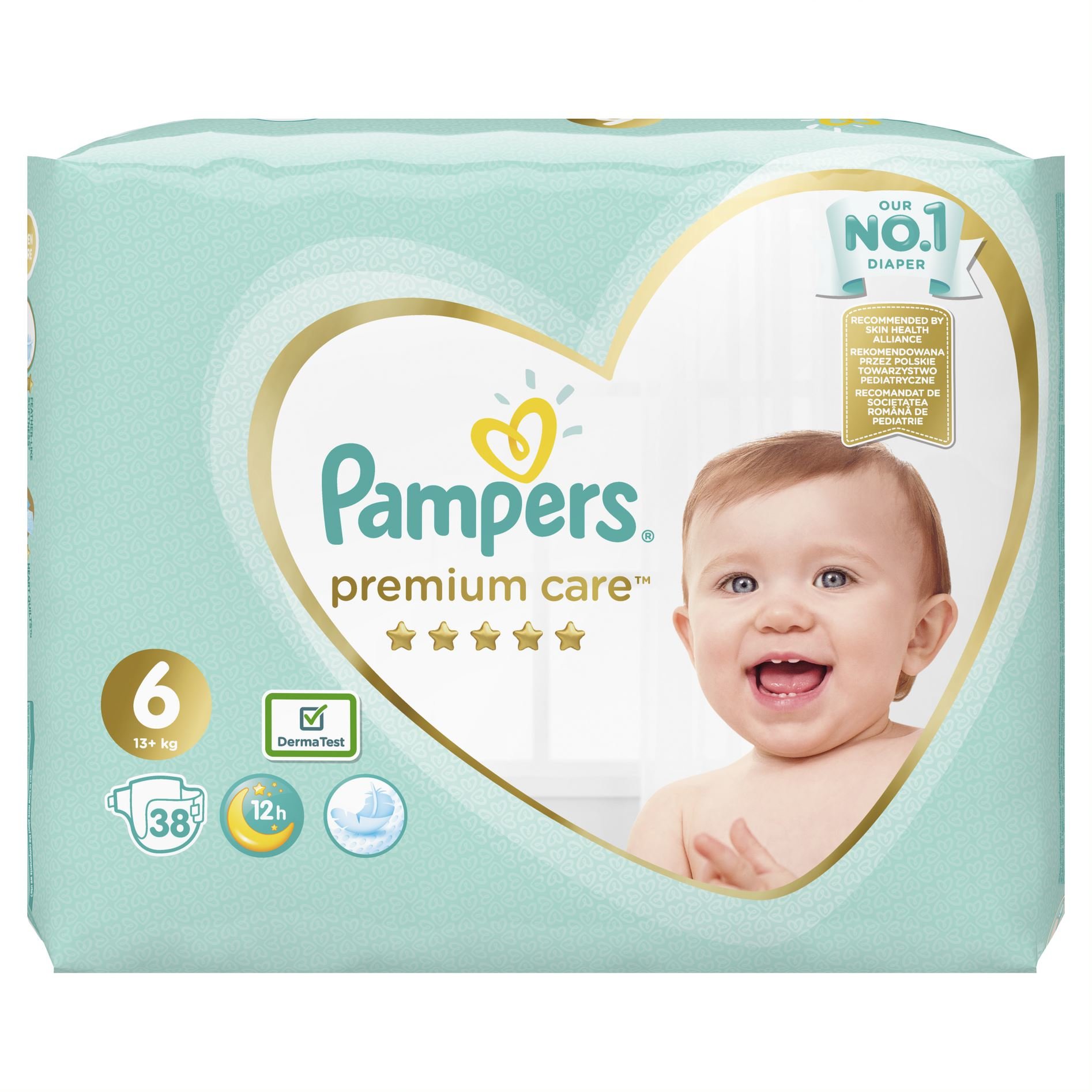 Pampers Premium Care No.6 (13+kg) Πάνες 38 τεμάχια