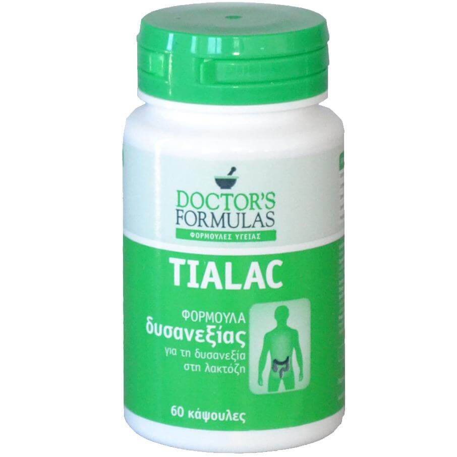 Doctors Formulas Tialac Φόρμουλα Αντιμετώπισης Προβλημάτων για Άτομα με Δυσανεξία στην Λακτόζη 60caps
