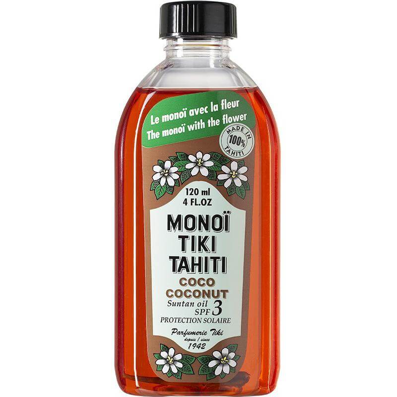 Monoi Tiki Tahiti Coconut Bronzant Suntan Oil Spf 3 Λάδι Μαυρίσματος με Άρωμα Καρύδας 120ml