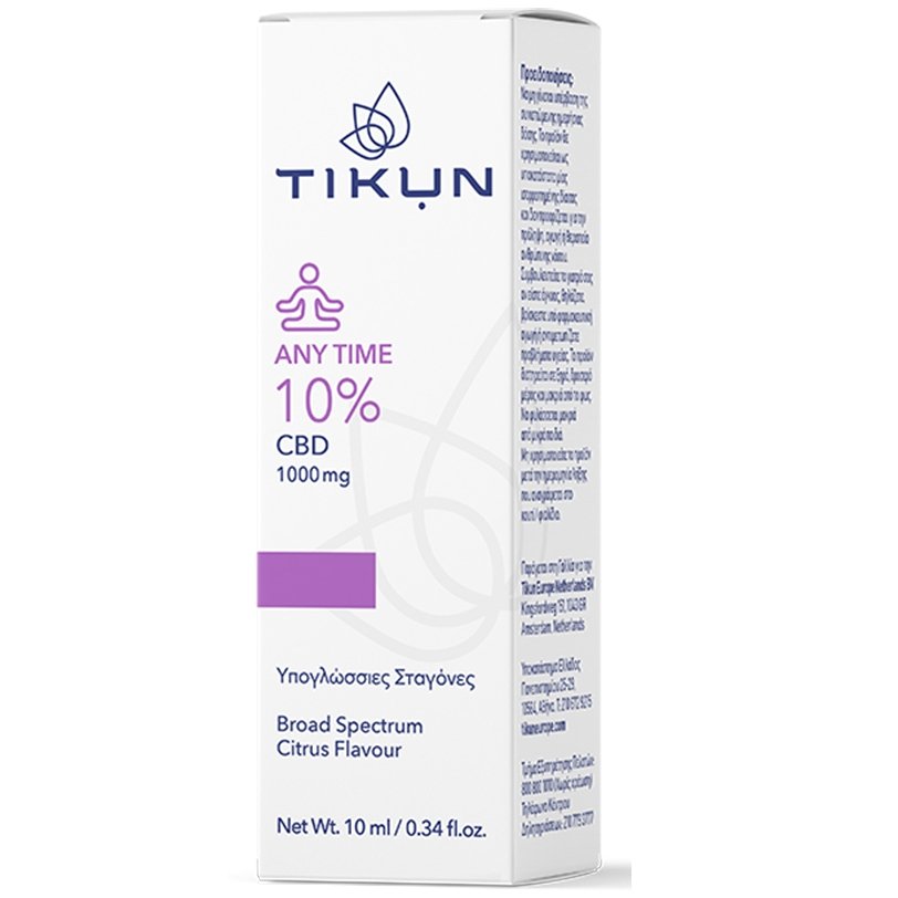 Tikun Any Time 10% CBD 1000mg Έλαιο Κάνναβης για Ισορροπία & Ευεξία Οποιαδήποτε Στιγμή 10ml