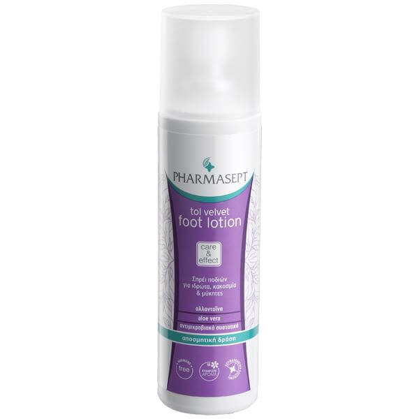 Pharmasept Tol Velvet Foot Care Lotion Αποσμητική Λοσιόν Ποδιών Καθημερινής Χρήσης για Ιδρώτα, Κακοσμία & Μύκητες 100ml