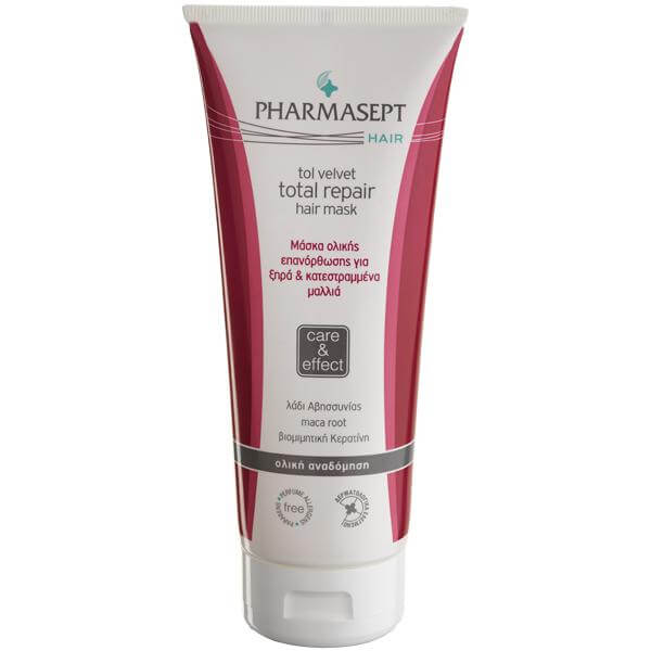 Pharmasept Tol Velvet Total Repair Hair Mask Μάσκα Ολικής Επανόρθωσης για Ξηρά & Κατεστραμμένα Μαλλιά 200ml