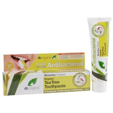 Dr Organic Organic Tea Tree Toothpaste (Antibacterial) Οδοντόκρεμα με Βιολογικό Τεϊόδεντρο 100ml