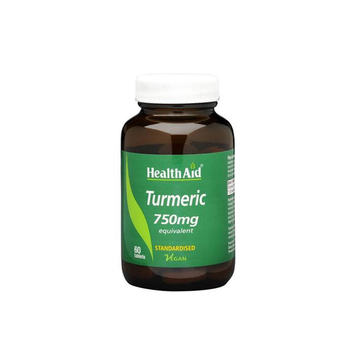Health Aid Turmeric 750mg Κουρκουμίνη Ισχυρό Αντιοξειδωτικό Αντιφλεγμονώδες 60caps