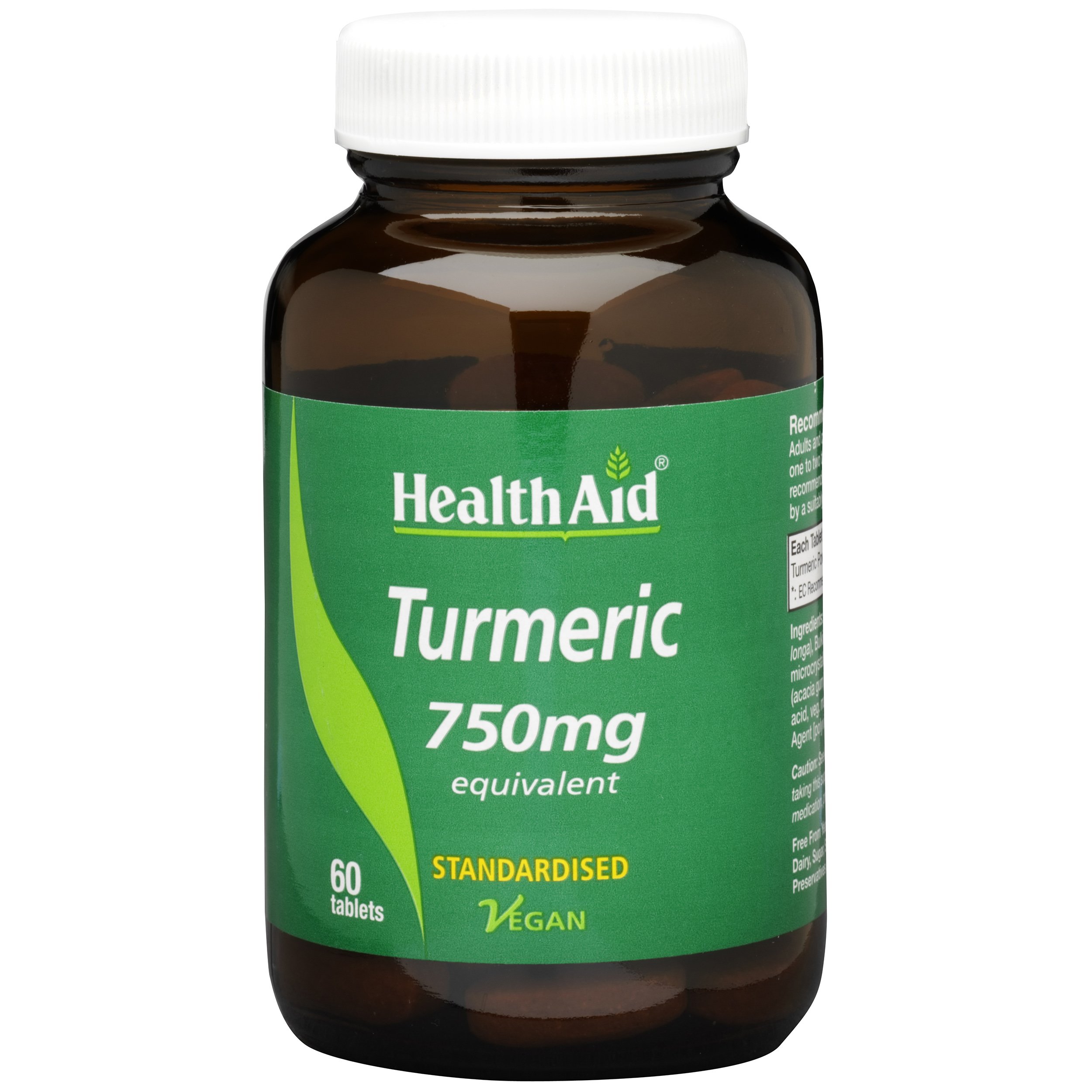 Health Aid Turmeric 750mg Κουρκουμίνη Ισχυρό Αντιοξειδωτικό Αντιφλεγμονώδες 60caps