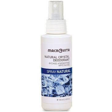 Macrovita Φυσικός Αποσμητικός Κρύσταλλος σε Spray, Φυσικό Άρωμα Natural 100ml
