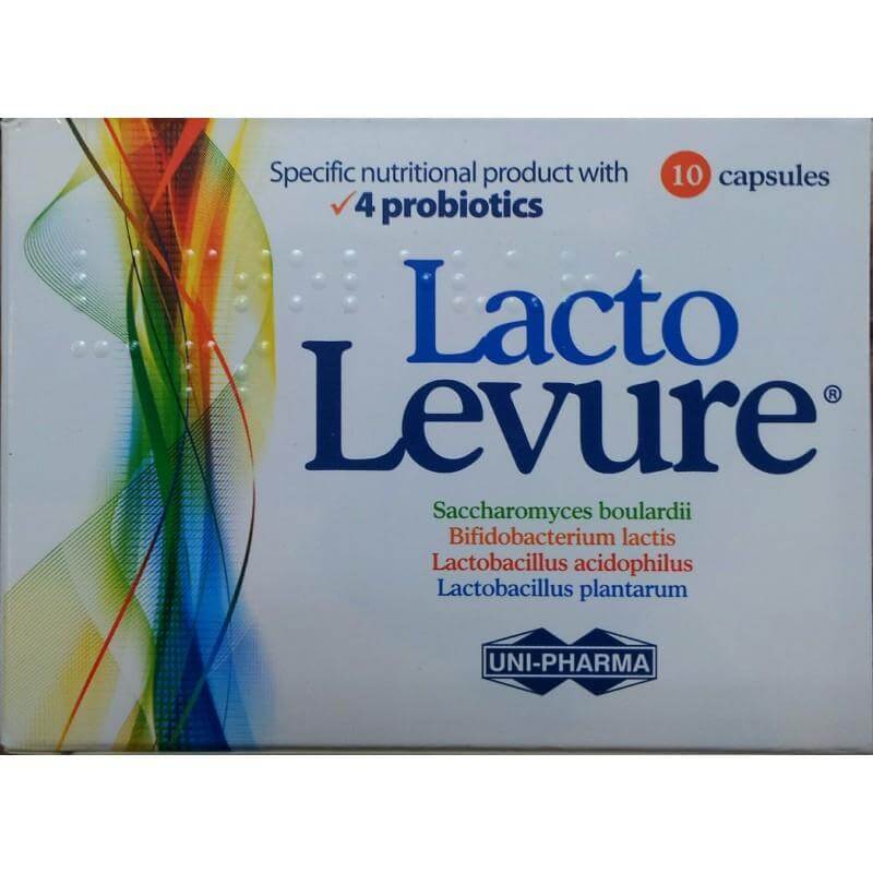 Uni-Pharma Lacto Levure 4 Probiotics Συμπλήρωμα Διατροφής με 4 Προβιοτικά 10caps