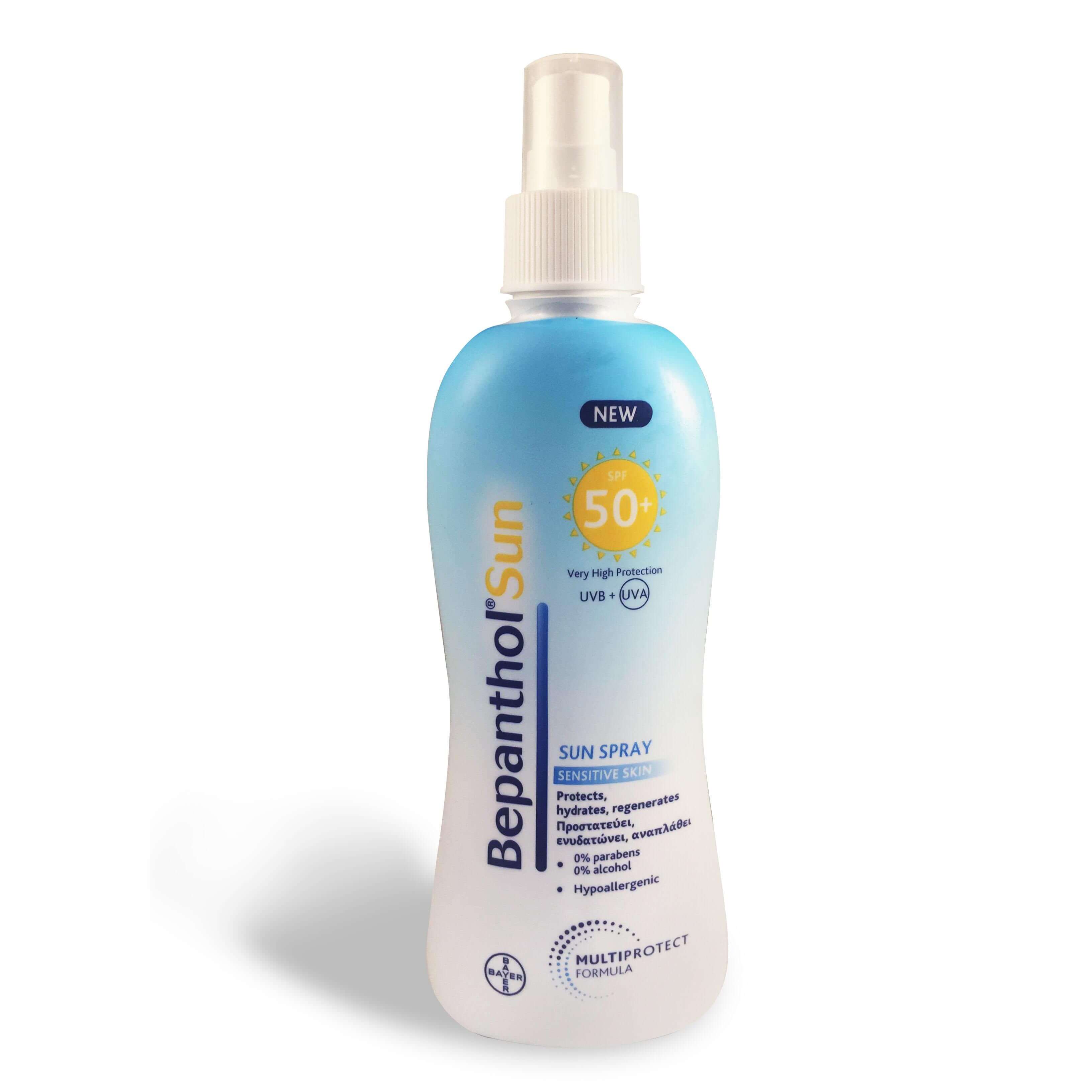 Bepanthol Sun Lotion Spray Spf50+ Αντηλιακό Γαλάκτωμα Σώματος Για Το Ευαίσθητο Δέρμα 200ml