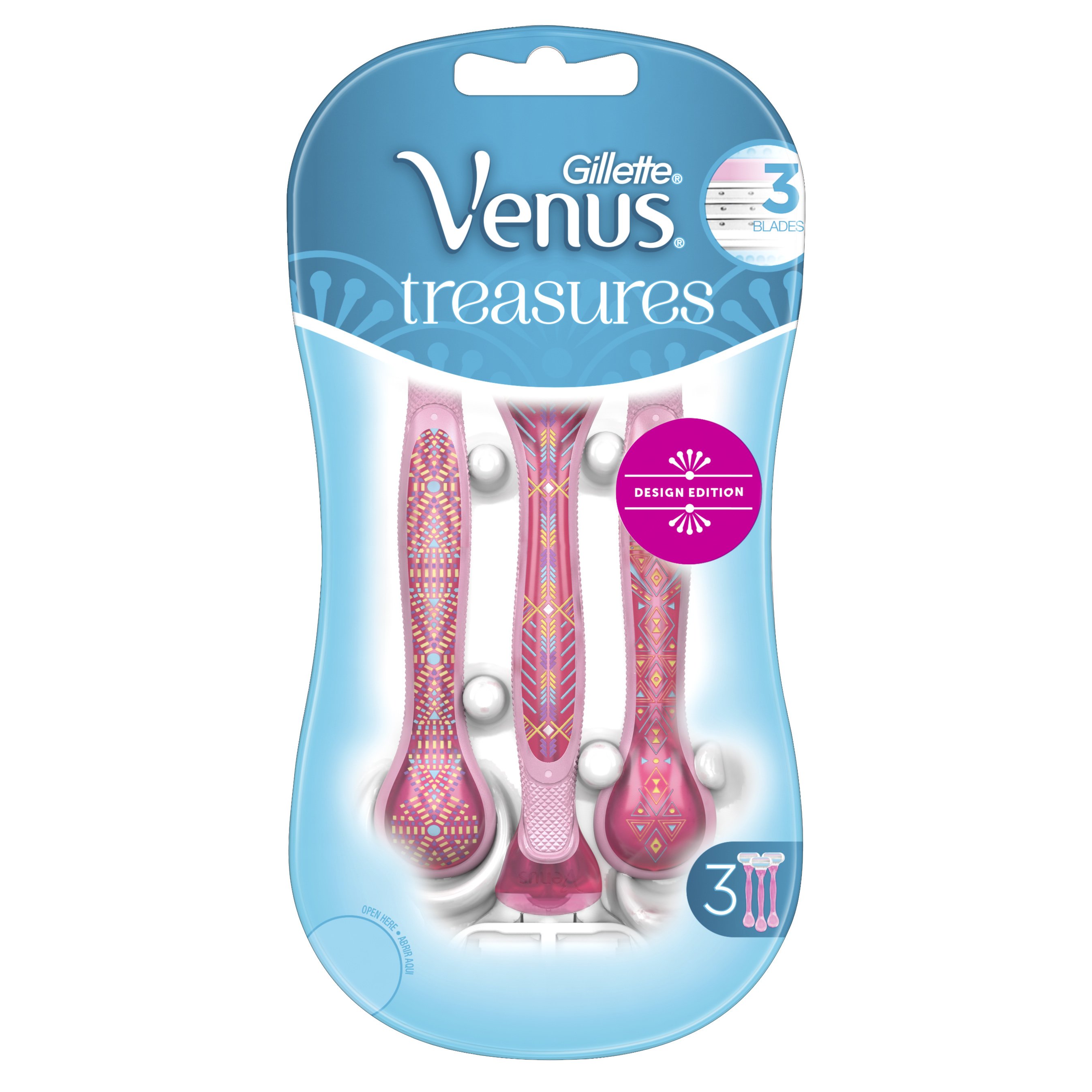 Gillette Venus Treasures Ξυραφάκια Μίας Χρήσης 3 Τεμάχια