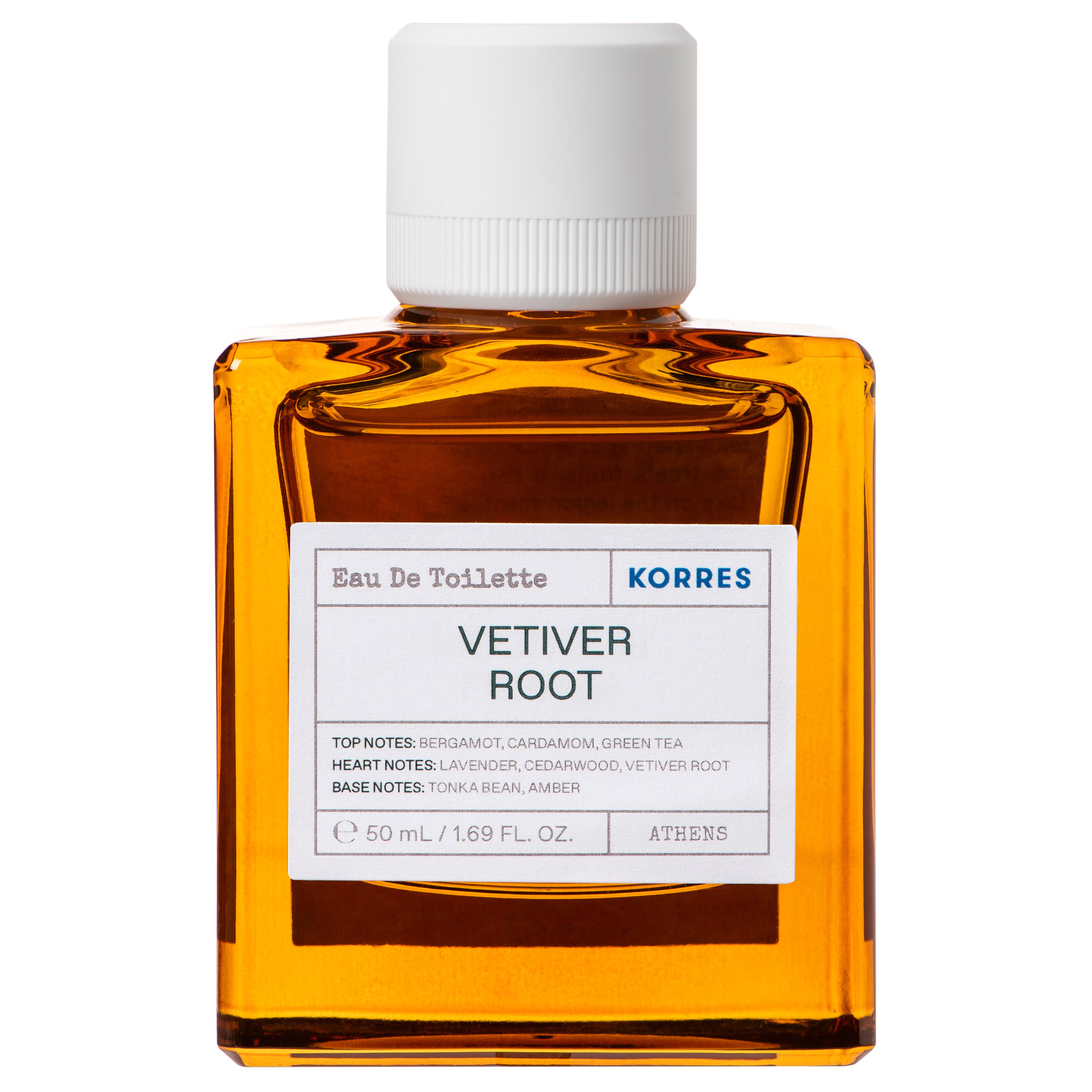 Korres Korres Vetiver Root Eau de Toilette Ανδρικό Άρωμα με Νότες από Περγαμόντο, Κάρδαμο & Πράσινο Τσάι 50ml