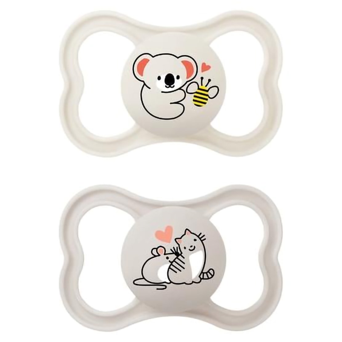 Mam Supreme Silicone Soother 6-16m Κωδ 245S Ορθοδοντική Πιπίλα Σιλικόνης από 6 Έως 16 Μηνών 2 Τεμάχια – Κρεμ/ Γκρι