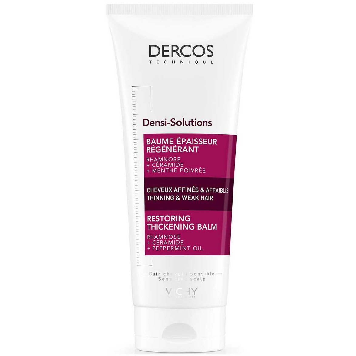Vichy Dercos Densi-Solutions Balm 200ml,Τονωτικό Βάλσαμο Πύκνωσης & Ανάπλασης για Λεπτά και Αραιά Μαλλιά