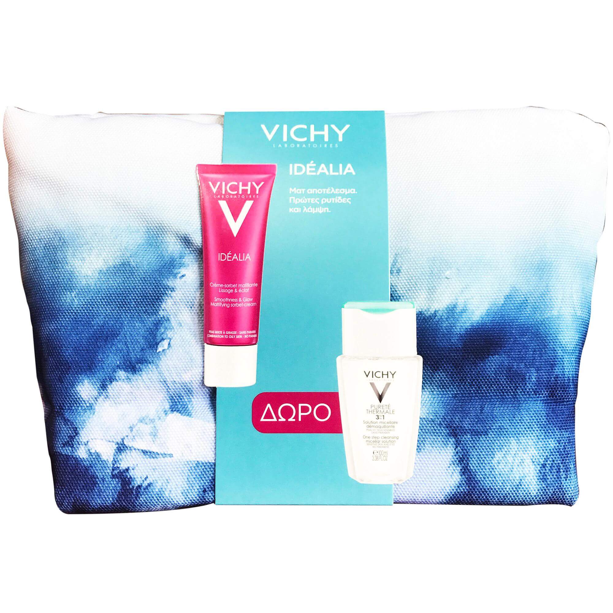 Vichy Πακέτο Προσφοράς Idealia Creme-Sorbet, Μικτή-Λιπαρή Επιδερμίδα 50ml & Δώρο Purete Thermale 3-in-1 100ml & Mineral 89 1.5ml