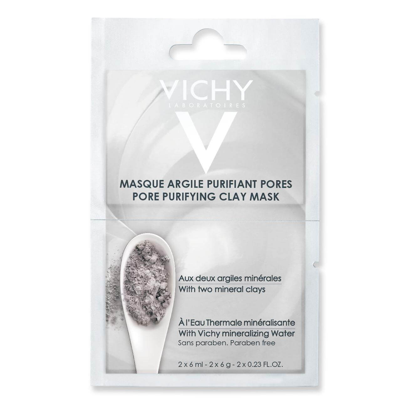 Vichy Masque Argile Purifiant Pores Μάσκα Αργίλου για Καθαρισμό και Σύσφιξη των Πόρων 2x6ml