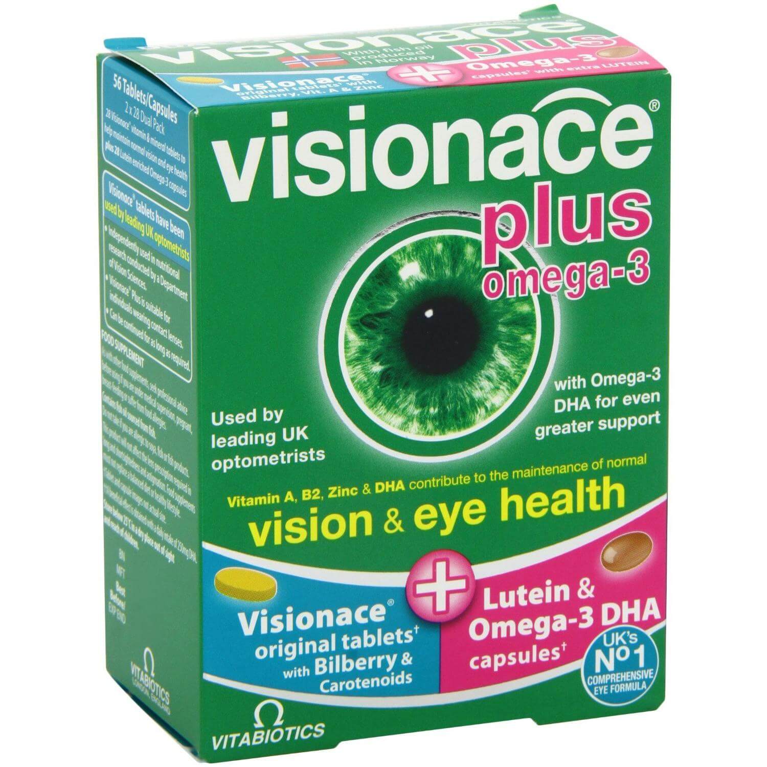 Vitabiotics Visionace Plus με Έξτρα Εστέρες Λουτεΐνης 28Tabs+28Caps