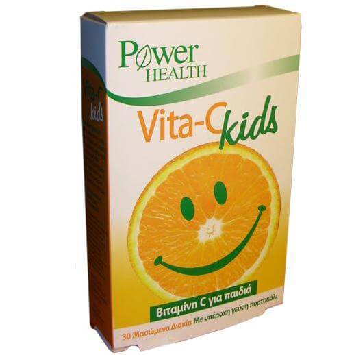 Power Health Vita-C Kids Βιταμίνη C Μόνο Για Παιδιά 30 Μασώμενα Δισκία