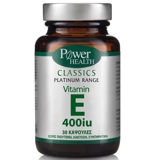 Power Health Platinum Vitamin E 400iu Συμπλήρωμα Διατροφής Βιταμίνης Ε 30caps