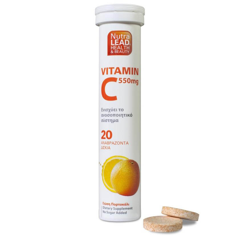 Nutralead Βιταμίνη C 550mg Με Γεύση Πορτοκάλι 20 Effer.Tabs