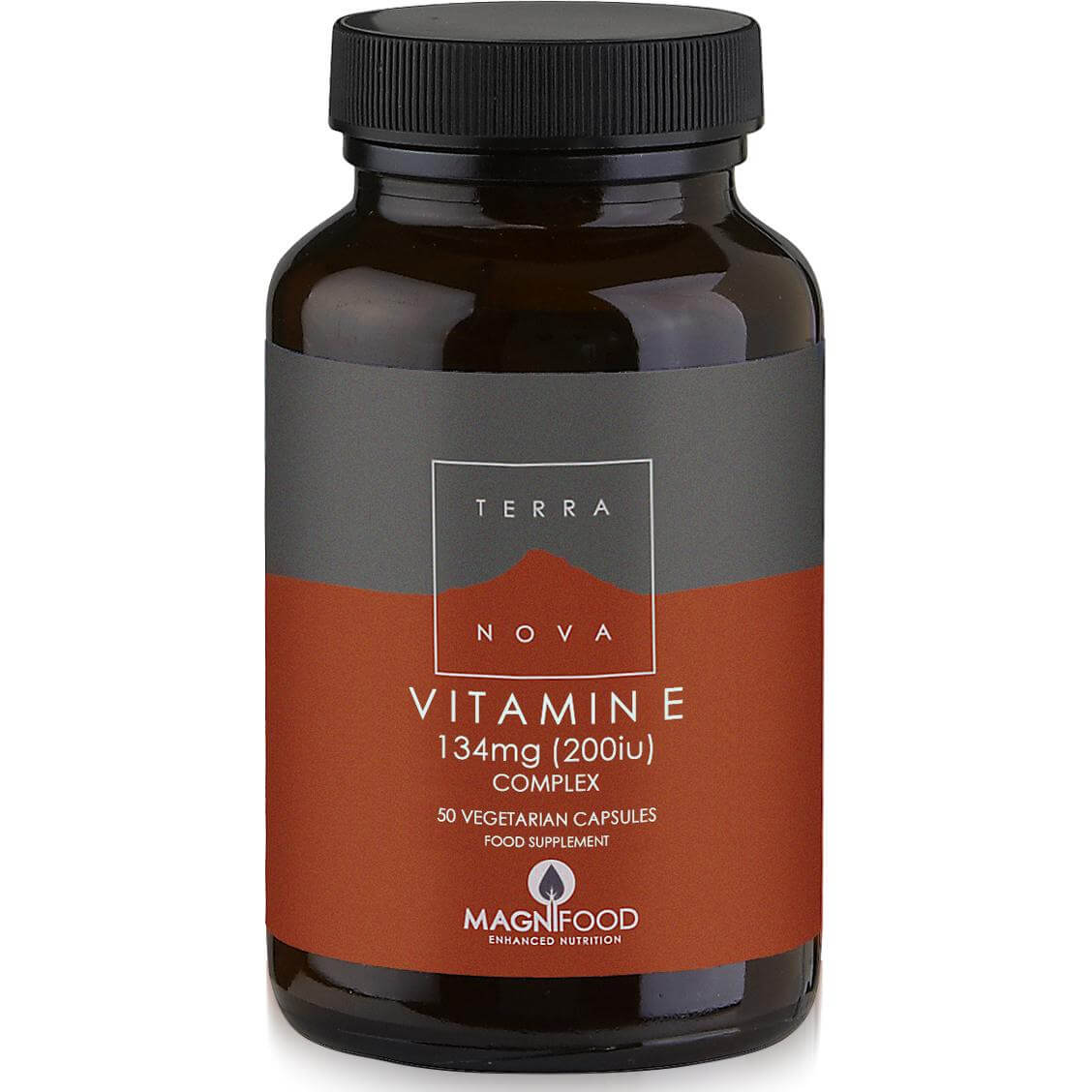 Terranova Vitamin E 200iu 134mg Complex Μοναδική Σύνθεση Βιταμίνης E Φυτικής Προέλευσης με Υπερτροφές 50veg.caps