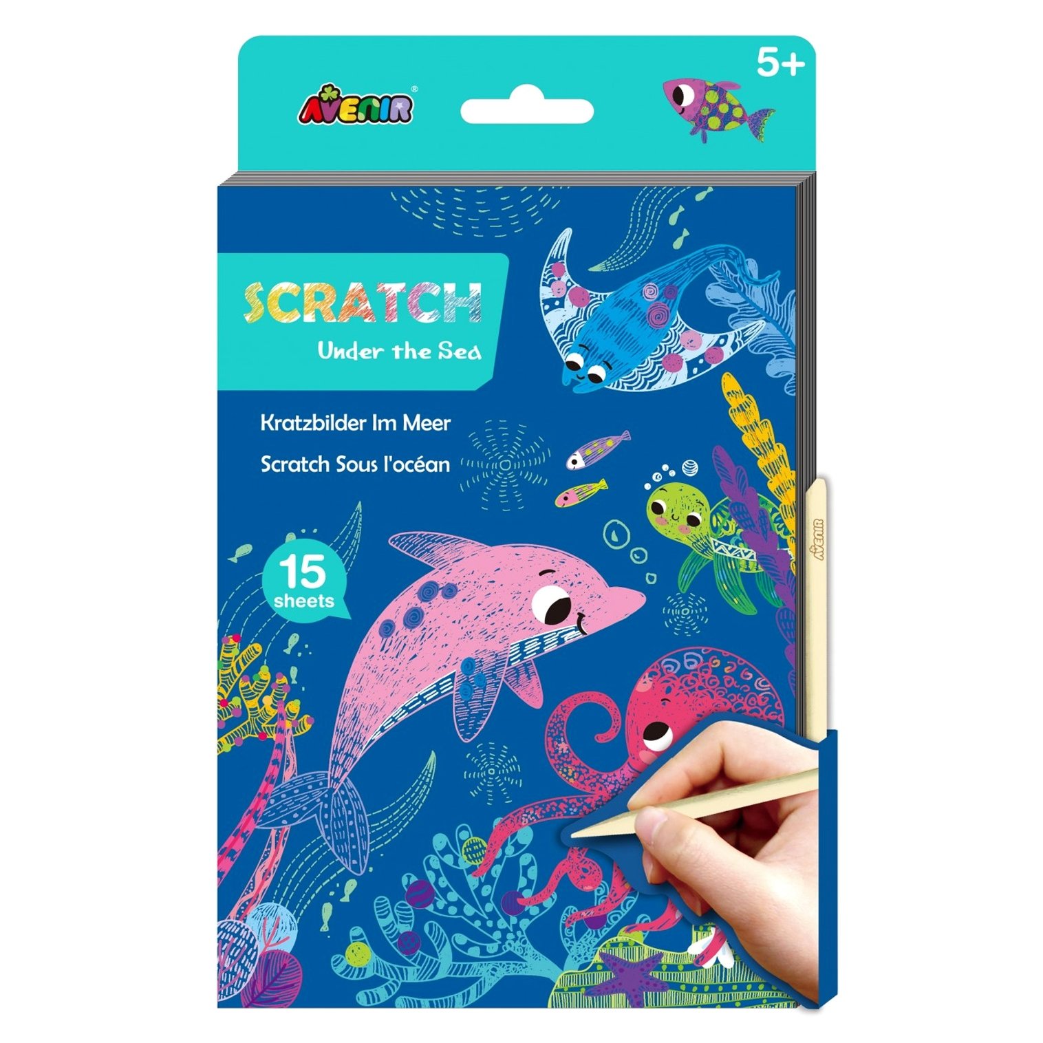 Avenir Avenir Scratch Under the Sea Κωδ 60805 Παιδικό Εκπαιδευτικό Παιχνίδι 5+ Years 1 Τεμάχιο