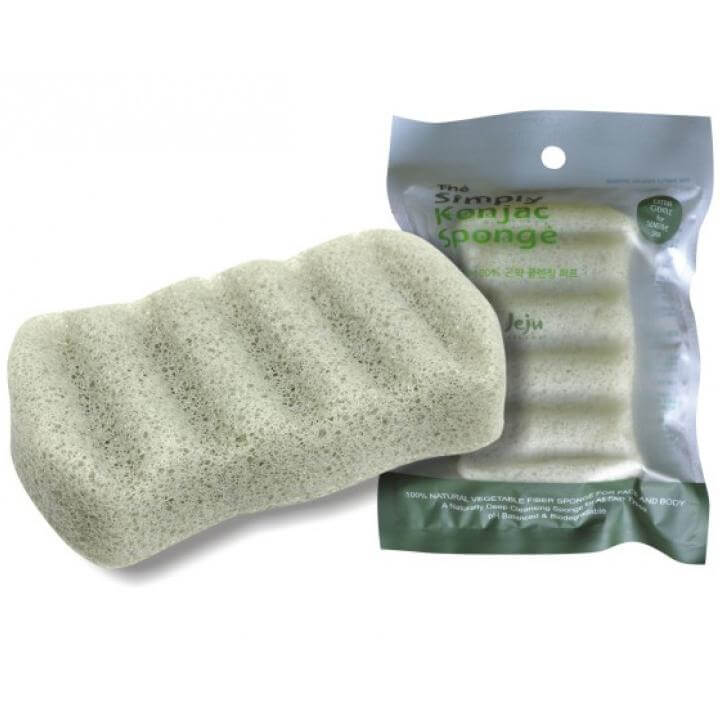 Pure Konjac Six Waves Πράσινο Σφουγγάρι από 100% Φυσικό Konjac