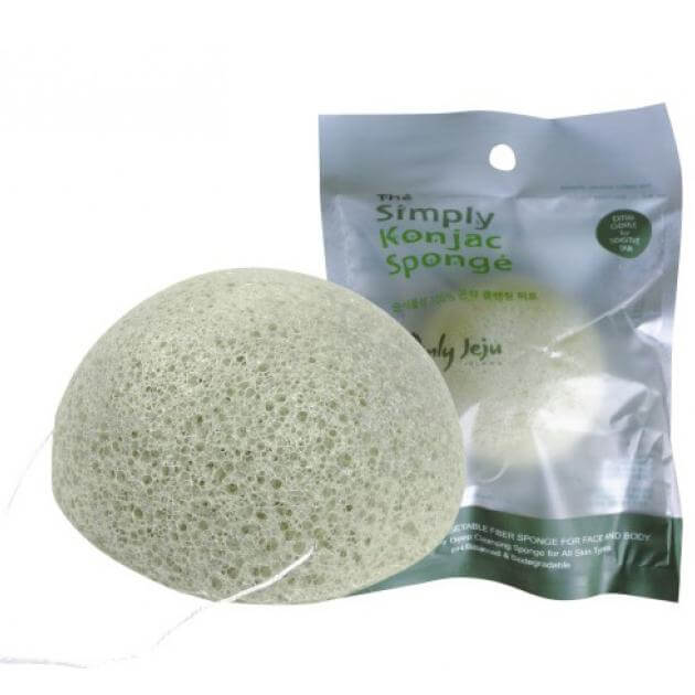 Pure Konjac Half Ball Πράσινο Σφουγγάρι 100% από Φυσικό Konjac