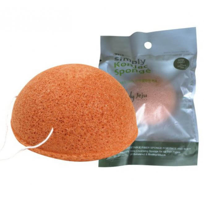 Pure Konjac Half Ball Ροζ Σφουγγάρι 100% από Φυσικό Konjac