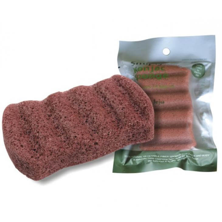 Pure Konjac Waves Κόκκινο Σφουγγάρι από 100% Φυσικό Konjac