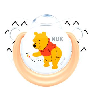 Nuk Trendline Disney Winnie the Pooh Πιπίλα Σιλικόνης με Κρίκο Χωρίς BPA – Μέγεθος 2 (6-18 μηνών)