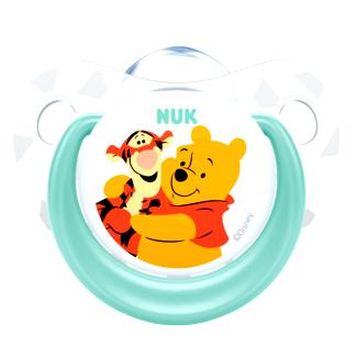 Nuk Trendline Disney Winnie the Pooh Πιπίλα Σιλικόνης με Κρίκο Χωρίς BPA – Μέγεθος 2 (6-18 μηνών)
