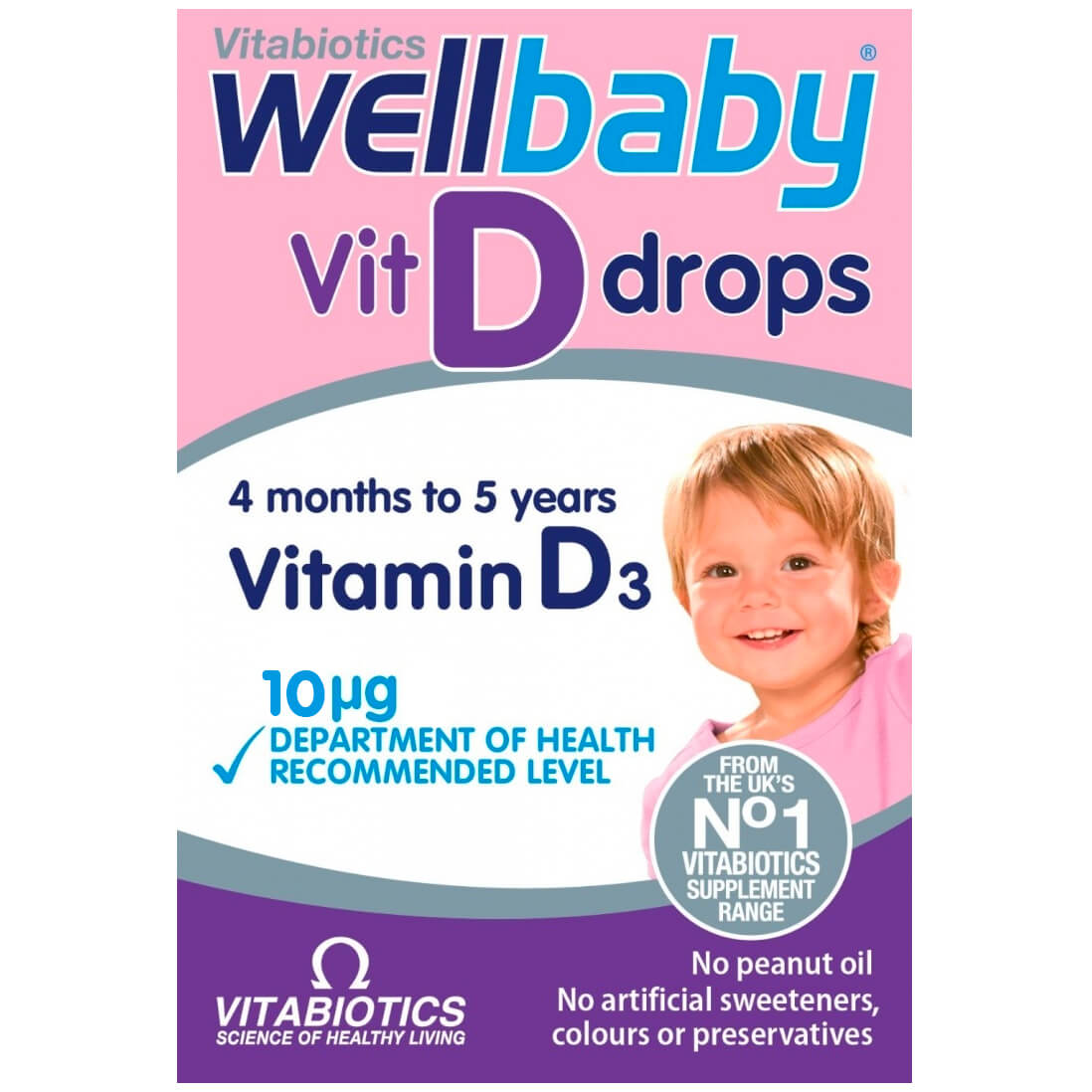 Vitabiotics Wellbaby Vit D Drops Vitamin D3 10mg Συμπλήρωμα Διατροφής για την Καλή Ανάπτυξη των Οστών & Υγιές Ανοσοποιητικό 30ml