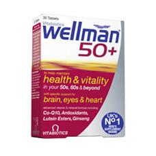 Vitabiotics Wellman 50+ Πολυβιταμίνη Ειδικά Σχεδιασμένη Για Άντρες Άνω Των 50 ετών 30tabs