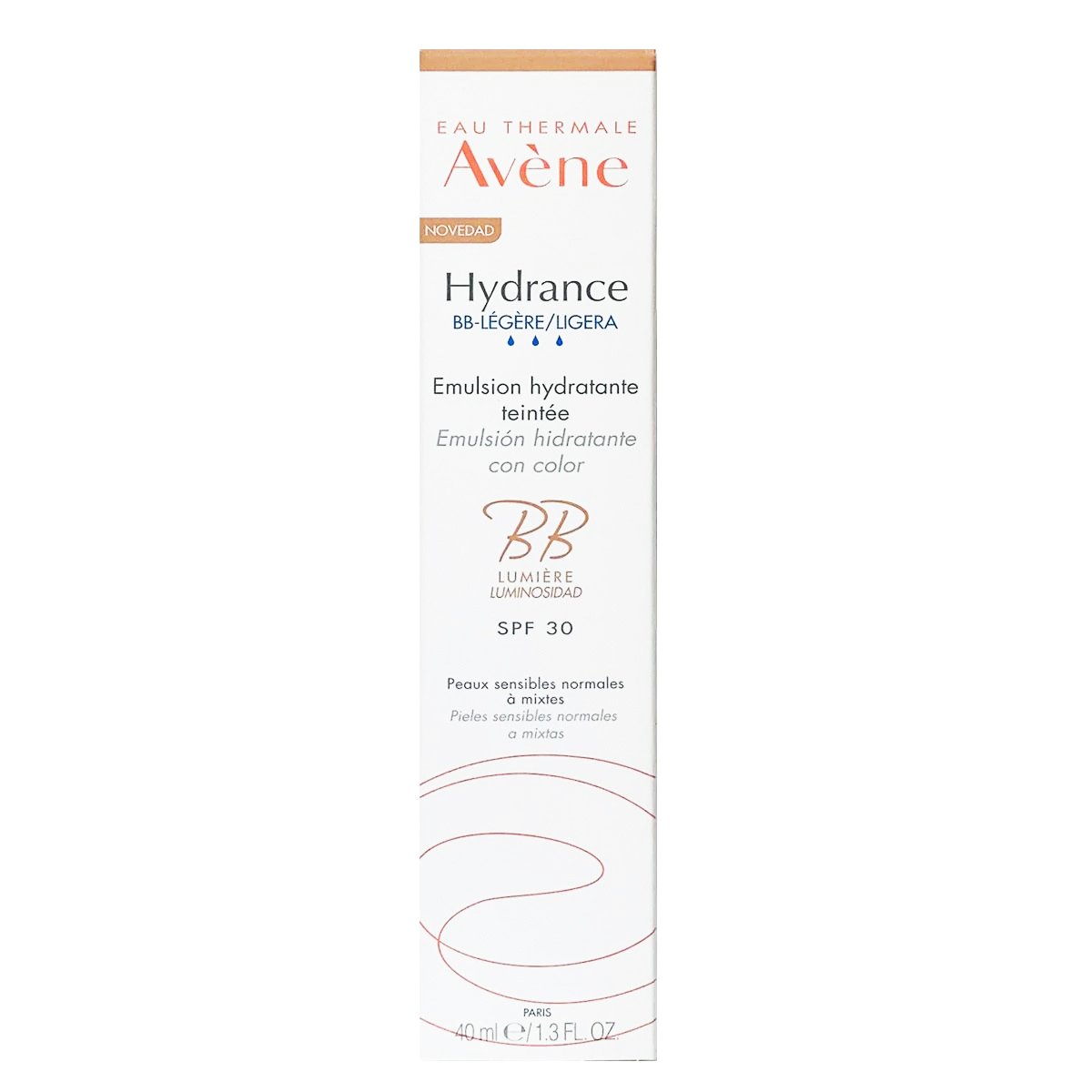 Avene Hydrance BB Lumière Spf30 Legere Emulsion Hydratante Ενυδατική Φροντίδα, Φυσική Λάμψη & Ομοιομορφία στην Επιδερμίδα 40ml
