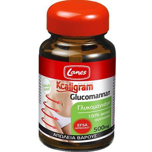 Lanes KCaligram Glucomannan Συμπλήρωμα Διατροφής για Απώλεια Βάρους με Γλυκομαννάνη 60 tabs