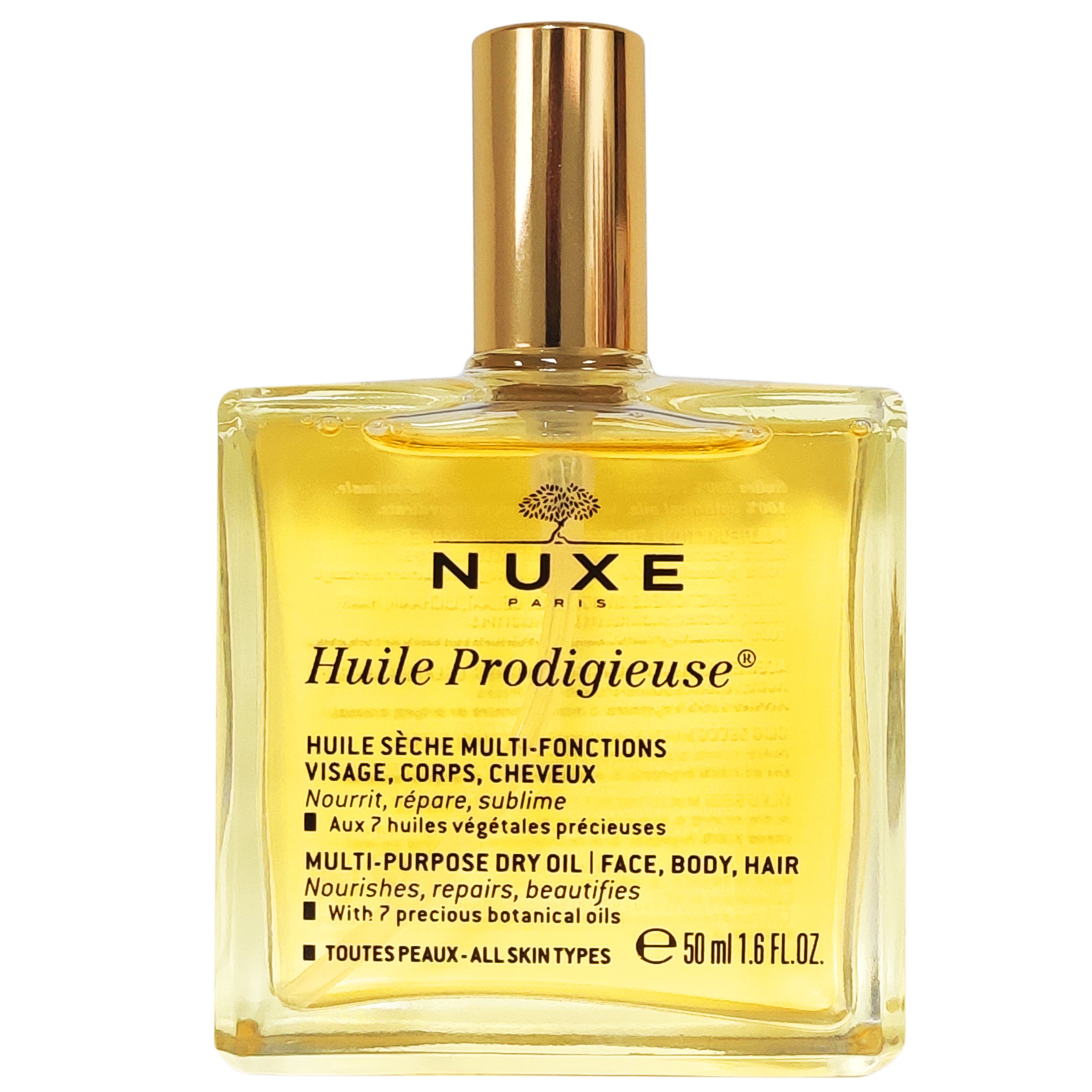 Nuxe Huile Prodigieuse Ξηρό Λάδι Ενυδάτωσης & Λάμψης για Πρόσωπο, Σώμα & Μαλλιά με 7 Πολύτιμα Φυτικά Έλαια 50ml