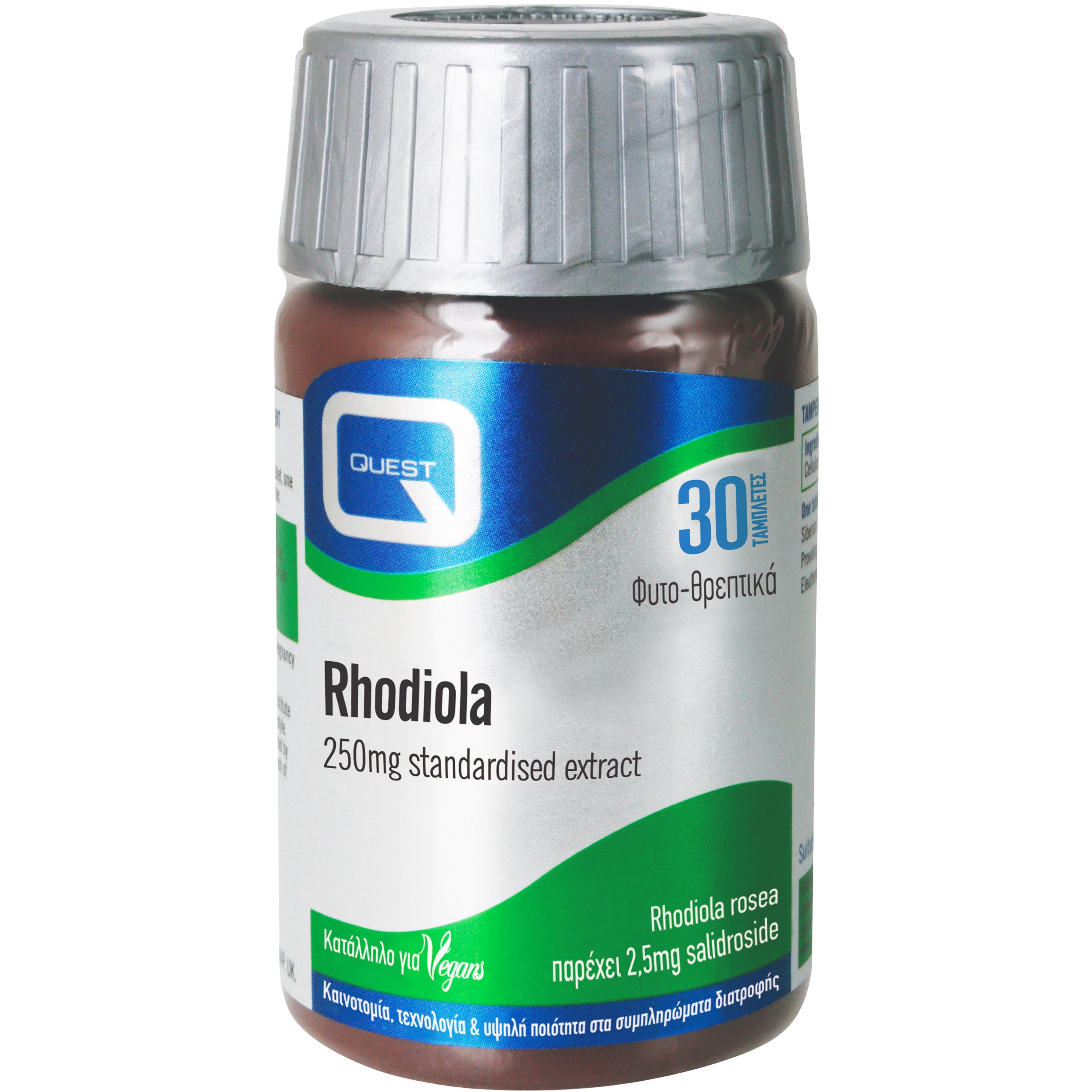 Quest Rhodiola 250mg Extract Συμπλήρωμα Διατροφής με Εκχύλισμα από τη Ρίζα του Φυτού Ροντιόλα για Ρύθμιση του Στρες 30tabs