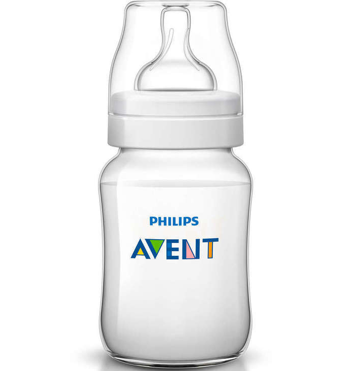 Avent Classic+ Πλαστικό Μπιμπερό 1m+ Μηνών με Πιπίλα Σιλικόνης 260ml Χωρίς BPA SCF563/17