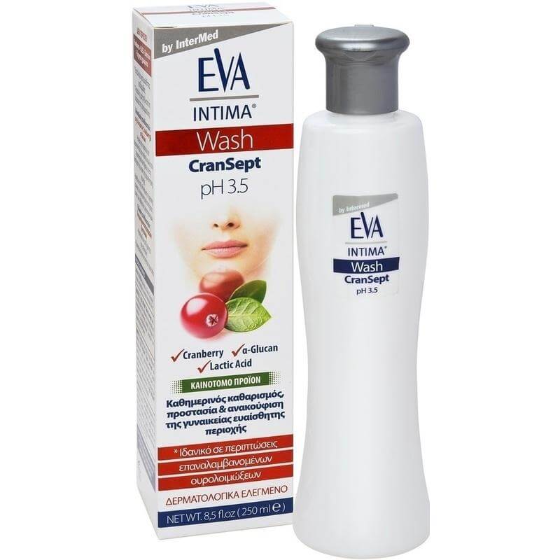 Eva Intima Wash Cransept Εξειδικευμένο για Περιπτώσεις Επαναλαμβανόμενων Ουρολοιμώξεων 250ml