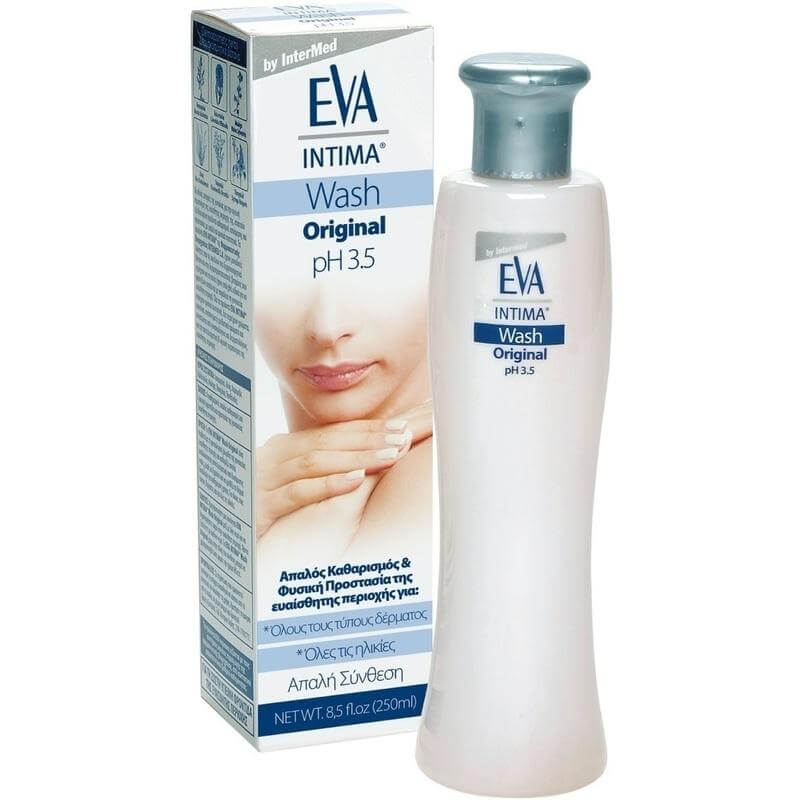 Eva Intima Wash Original pH 3.5 Καθαρισμός και Φροντίδα Ευαίσθητης Περιοχής 250ml