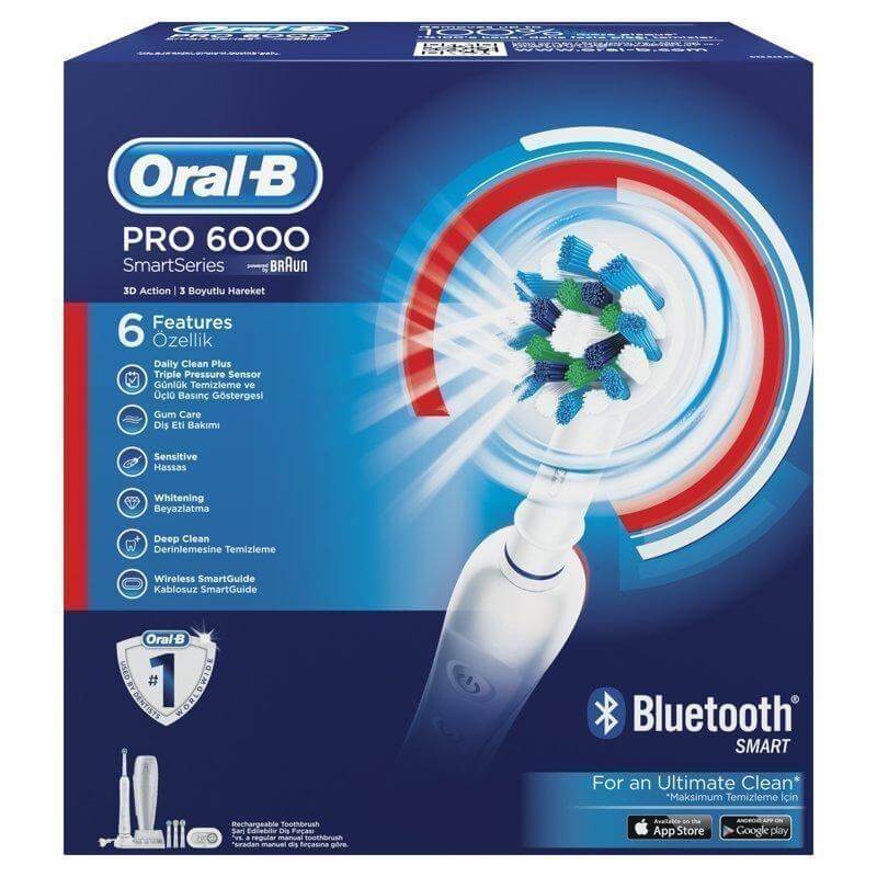 Oral-B 6000 SmartSeries Ηλεκτρική Οδοντόβουρτσα με Bluetooth & Σύνδεση με το Κινητό Τηλέφωνο