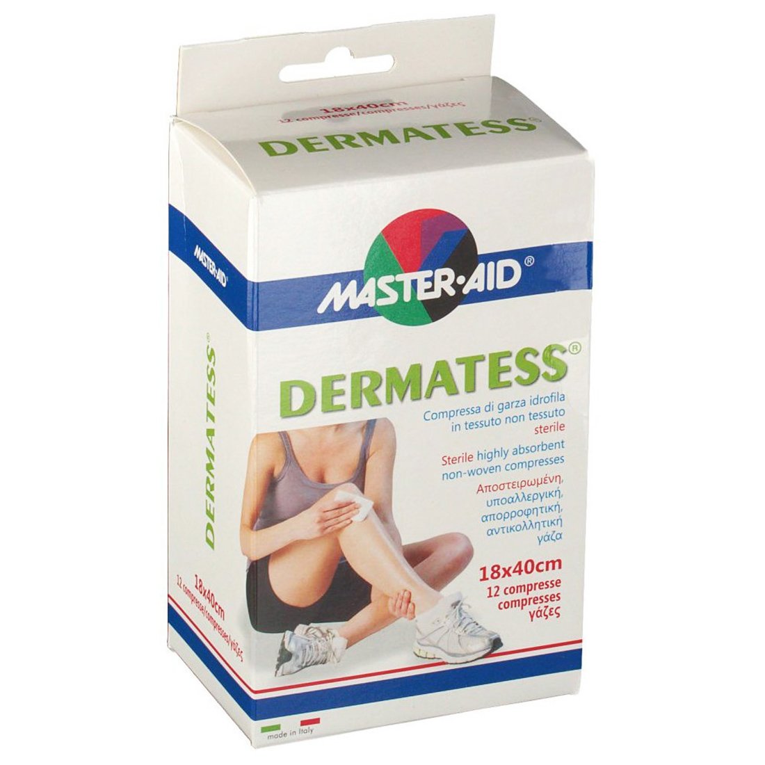 Master Aid Dermatess Αντικολλητικές Γάζες 18×40 12τεμ.