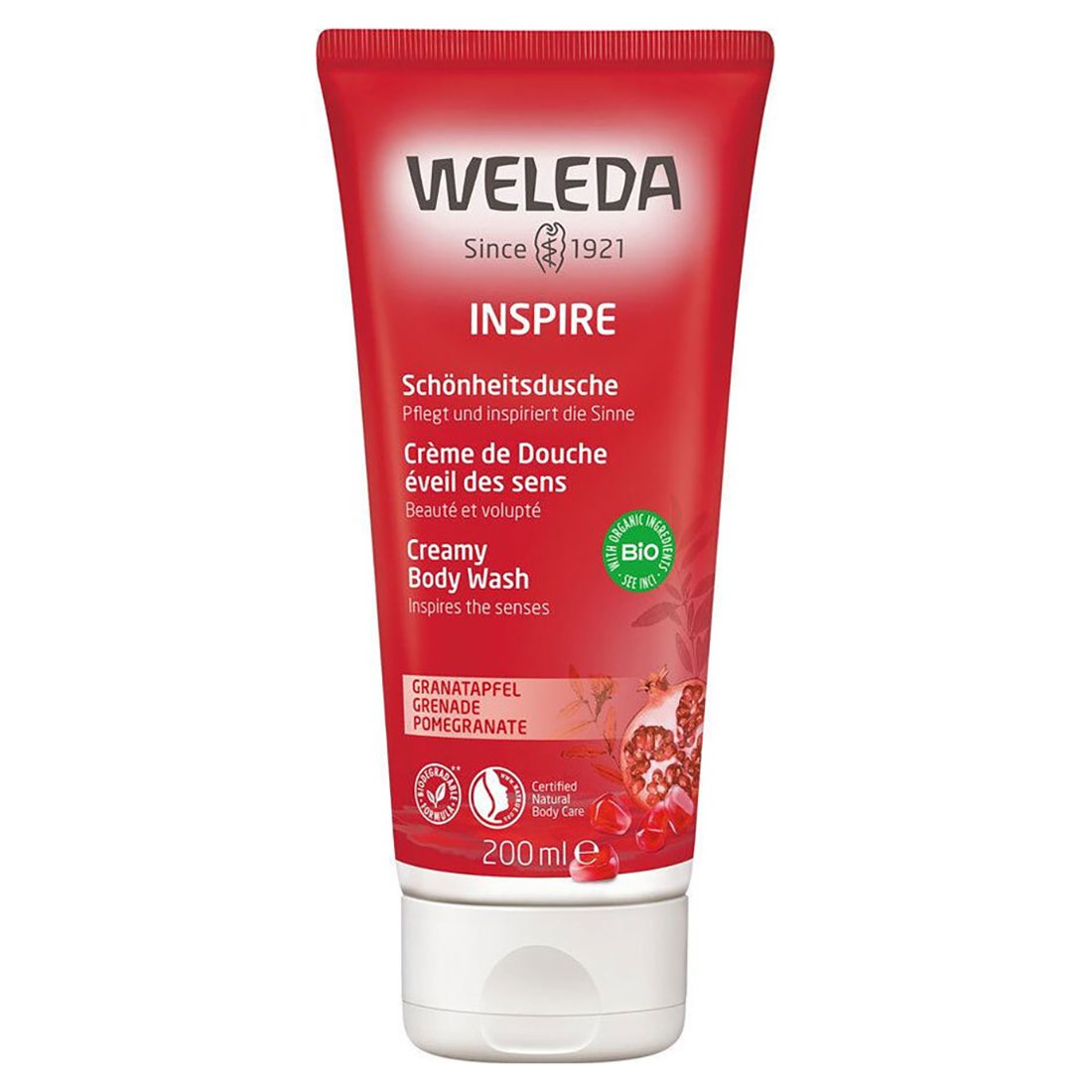 Weleda Creamy Body Wash Ήπιο Κρεμοντούς με Αισθησιακό Άρωμα Ρόδι 200ml