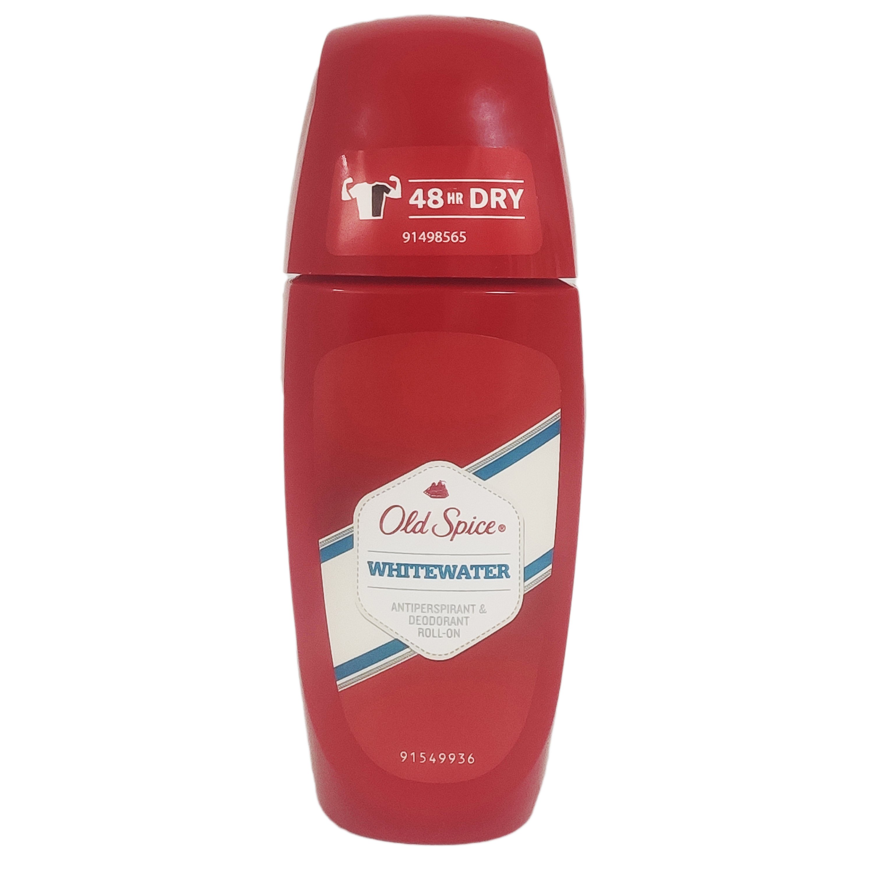 Old Spice Whitewater Antiperspirant & Deodorant Roll on 48hr Dry Ανδρικό Αποσμητικό 48ωρης Προστασίας 1 Τεμάχιο