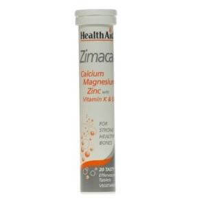 Health Aid Zimacal Calcium Magnesium Zinc Για την Οστεοπόρωση 20 Αναβράζοντα Δισκία