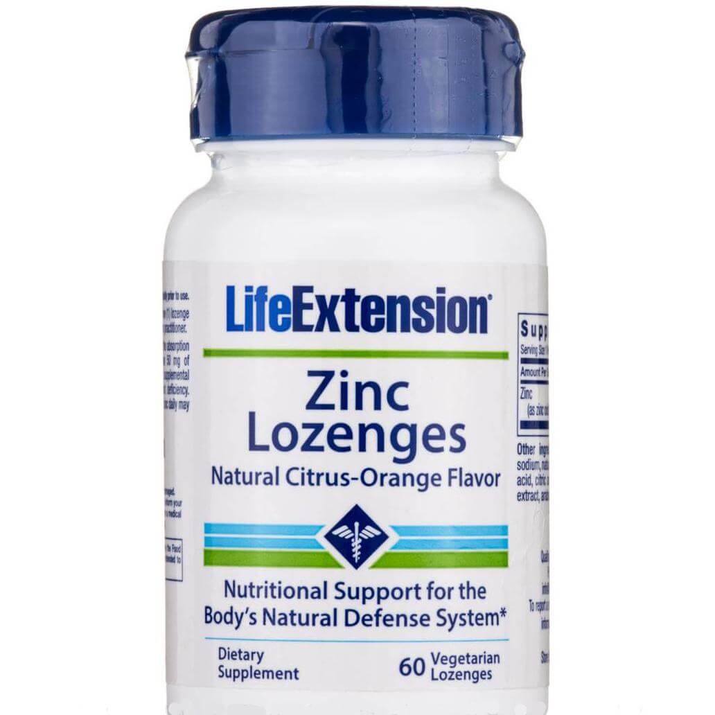 Life Extension Zinc Lozenges Συμπλήρωμα Διατροφής για την Φυσιολογική Λειτουργία του Ανοσοποιητικού 60veg.loz