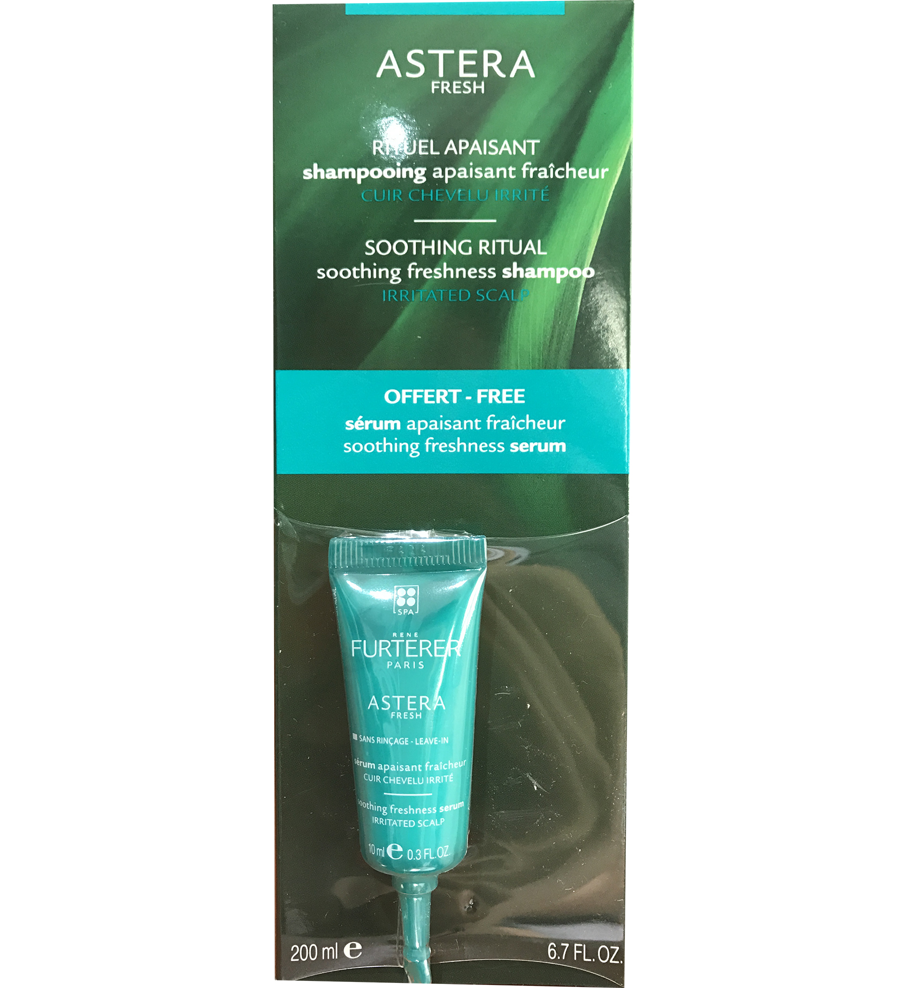 Rene Furterer Astera Soothing Shampoo Καταπραϋντικό – Δροσιστικό Σαμπουάν για το Ερεθισμένο Τριχωτό 200ml & Δώρο Serum 10ml