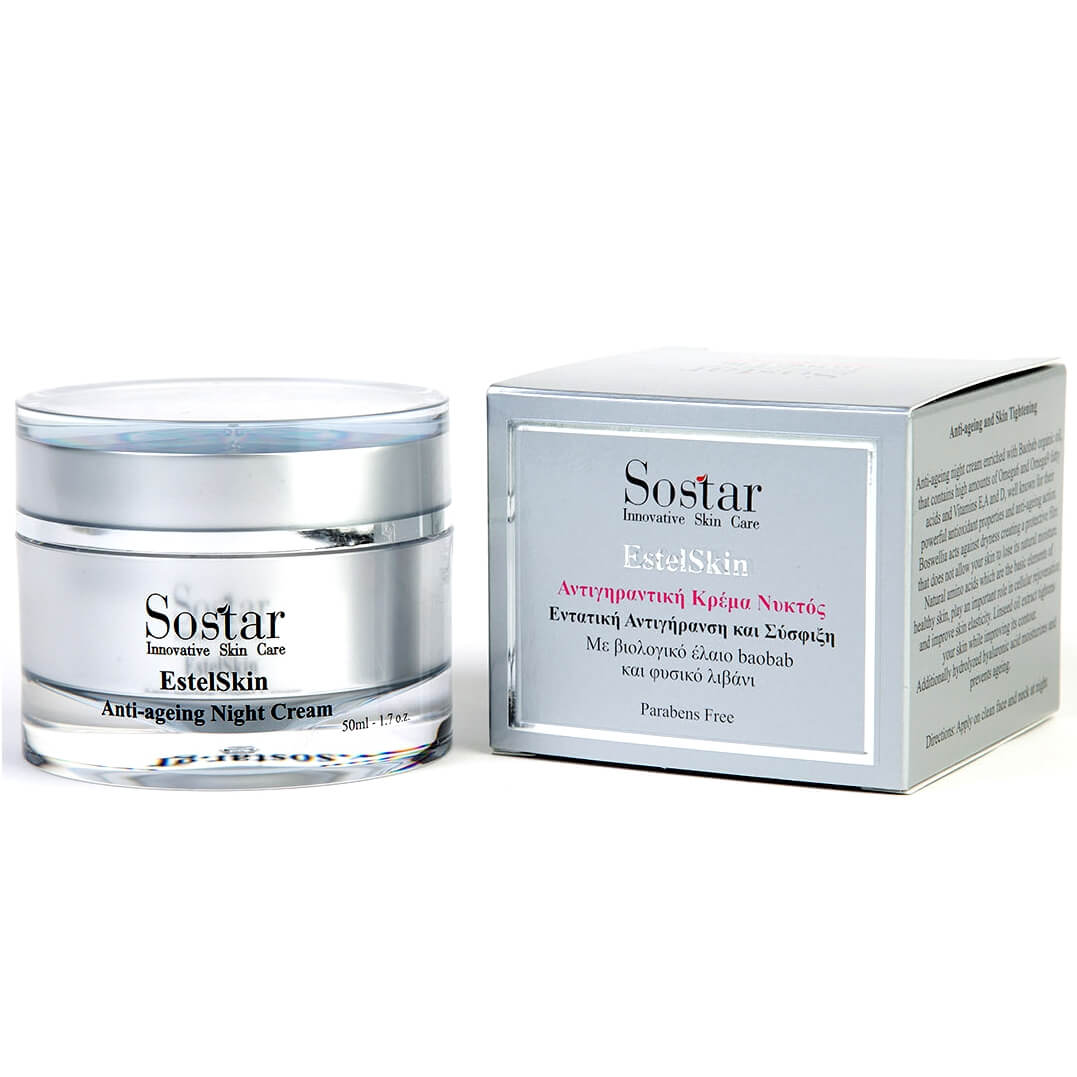 Sostar EstelSkin Anti-ageing Night Cream Αντιγηραντική Κρέμα Νυκτός για Εντατική Αντιγήρανση & Σύσφιγξη 50ml