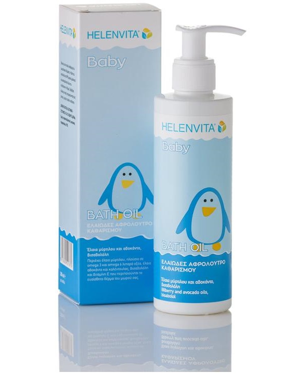 ΦΑΡΜΕΞ Helenvita Baby Bath Oil Cleanser Καθαριστικό Ελαιώδες Αφρόλουτρο 200ml